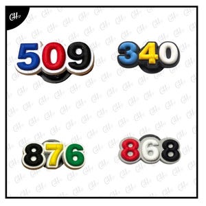Caribbean Area Code Shoe Charms