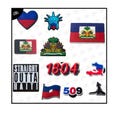 Haiti Flag Shoe Charms
