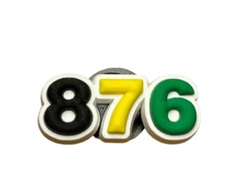 876 - Jamaica Area Code - Shoe Charm