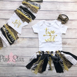 Two Wild Birthday Tutu Outfit - High Chair Banner