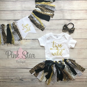 Two Wild Birthday Tutu Outfit - High Chair Banner