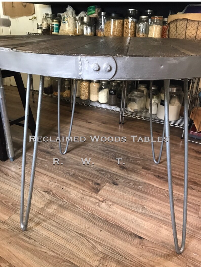 Stephanie S Custom Barnwood Table Reclaimed Wood Round Etsy