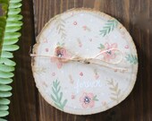 Ring Bearer Wood Slice, Woodland Wedding, Boho Wedding, Ring Holder, Ring Bearer, Wedding Ring Holder, Rustic Wedding, Floral Boho Wedding