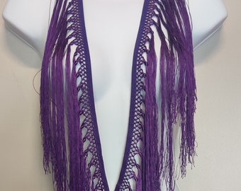 Handmade Silk Fringes - Tira de Flecos for Flamenco & Fashion | Bordados Foronda | Purple