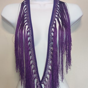 Handmade Silk Fringes - Tira de Flecos for Flamenco & Fashion | Bordados Foronda | Purple