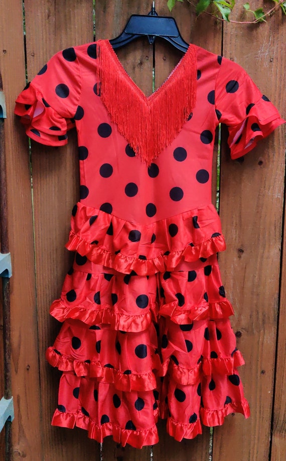 DISFRAZ FLAMENCA ROJO NIÑA INFANTIL