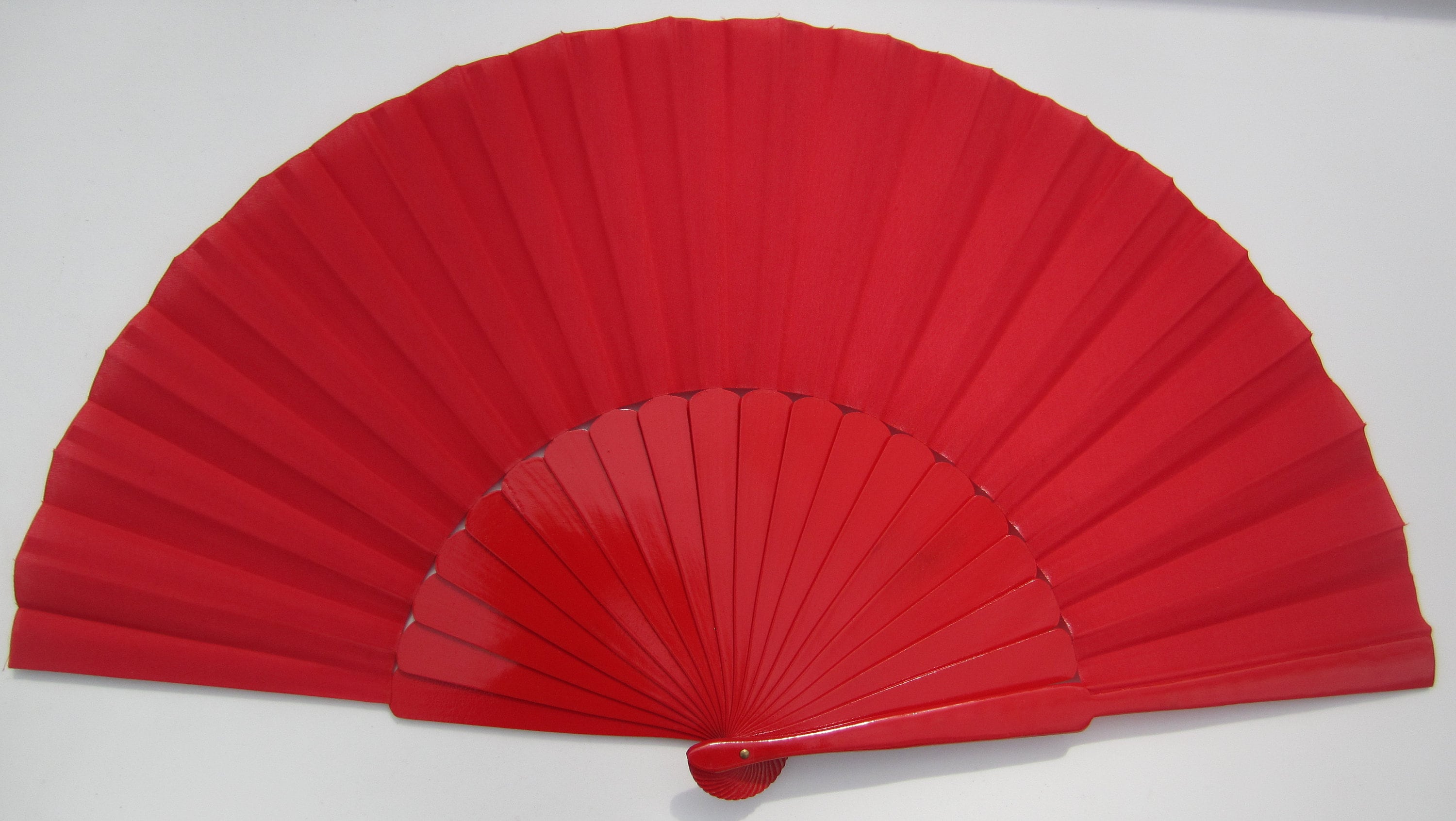 [新品］フラメンコ用アバニコ！！・スペイン製手作り品・赤x白 大型フラメンコ扇子ペリコンアバニコ、黒、赤、白、その他の色