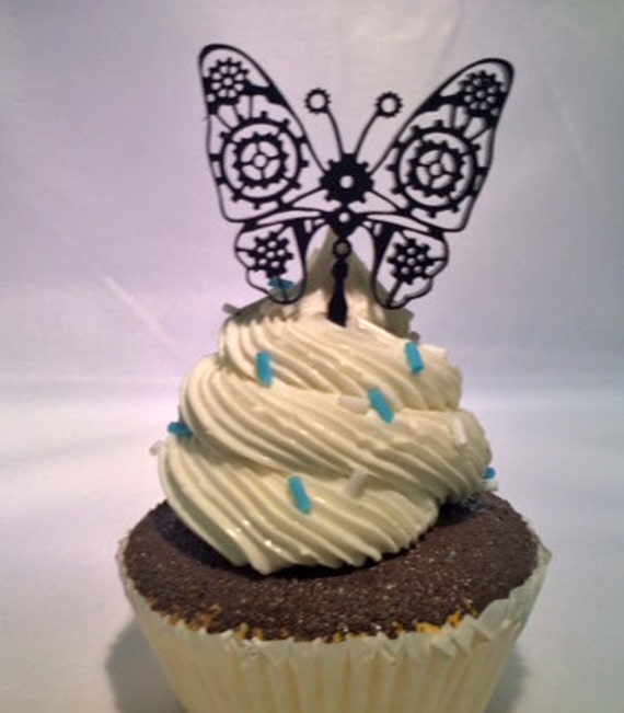 Items similar to Steampunk Cupcake Topper, 6 Pack on Etsy