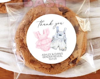 Boho Gender Reveal Favors Labels Stickers Gender Reveal Thank You Stickers Labels Favor Stickers Reveal Party Stickers For Favors BB1135