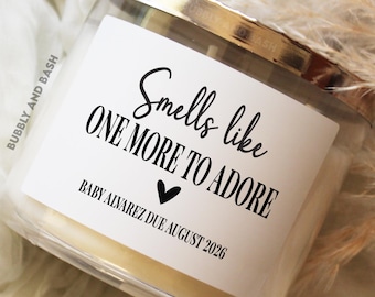 Personalized Baby Announcement Gift Candle Label Baby Announcement Candle Label Gift For Aunt Grandma Smells Like Candle Label BB563