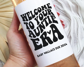 Baby Pregnancy Announcement Wine Label Gift For New Grandparents Gift for Aunt Uncle Grandparent Gift Idea Funny Label Announcement BB020