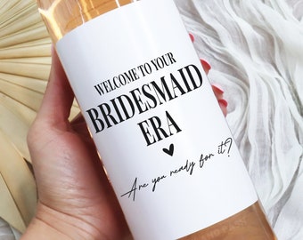 Bridesmaid Era Wine Bottle Label Pairs Well With Being A Bridesmaid Proposal Bottle Labels Bridesmaid Gift Bottle Stickers Labels BB028