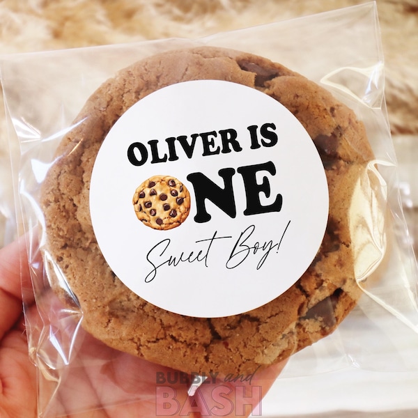 One Sweet Boy Cookie Birthday Favors Labels Stickers Thank You Stickers Favor Labels Favor Stickers Birthday Party Stickers For Favor BB1120