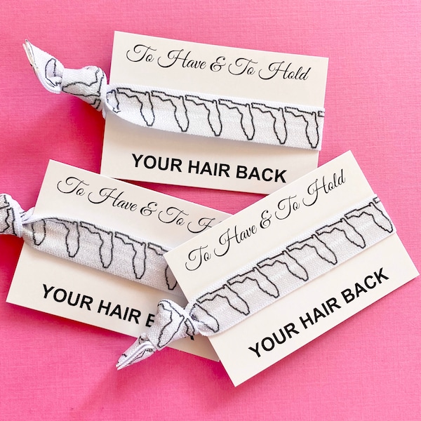Florida Bachelorette Party | Bachelorette Party Hair Ties | Key West Bachelorette Favors | To Have & To Hold Your Hair Back | Hair Ties