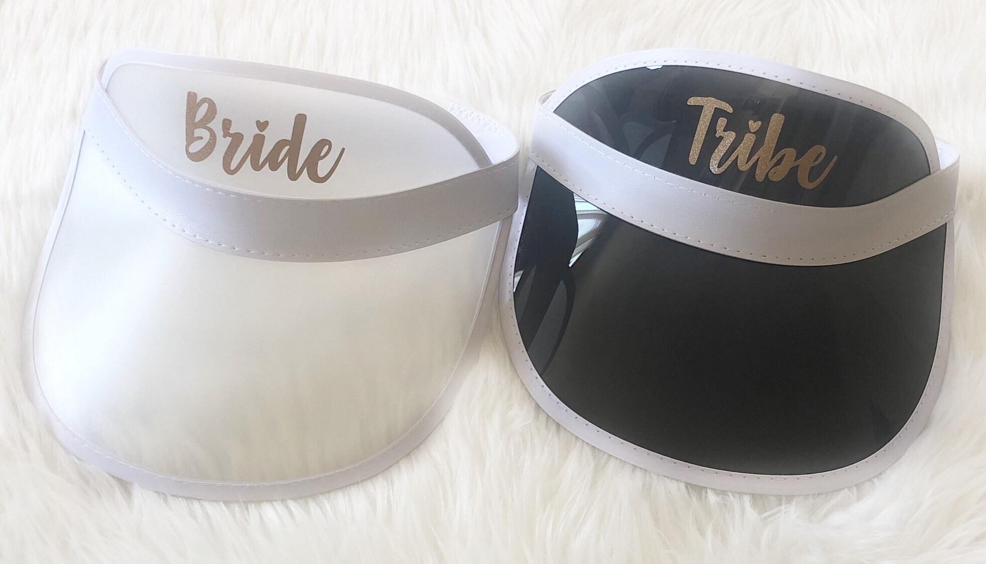 Bride Visor Bride Tribe Bachelorette Visors Plastic Etsy