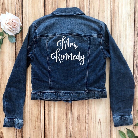 Mrs. Custom Denim Jacket Mrs Jean Jacket Nashville | Etsy