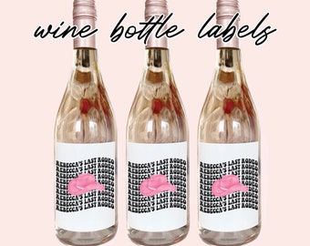 Bachelorette Party Wine Labels, Personalized Last Rodeo Labels, Last Hoe Down, Last Ride, Cowgirl Bachelorette, Nashville Bachelorette