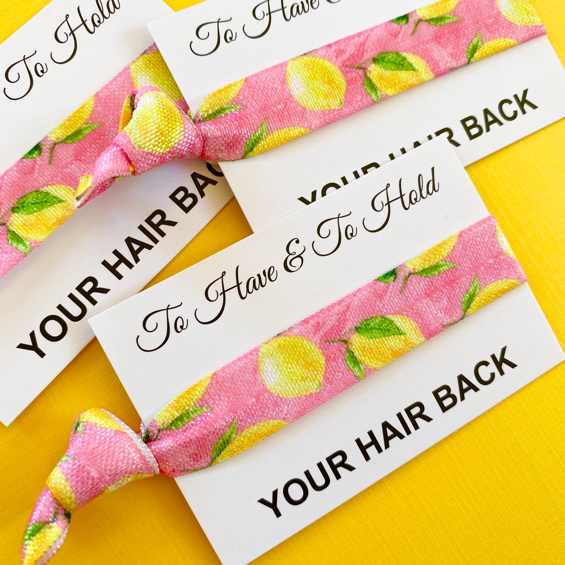 Lemon Hair Ties Lemon Bachelorette Hair Ties Lemon Etsy
