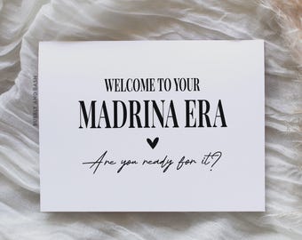 Madrina Era Card Will You Be My Godmother Gift Proposal Godmom Present Godmother Proposal BB560