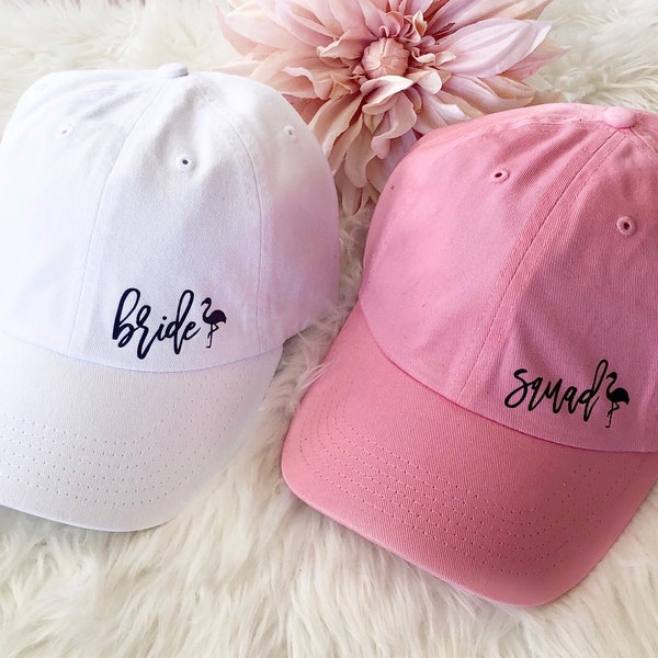 Flamingo Bachelorette Dad Hats | Bride Squad Hats | Bachelorette Party Hats | Flamingo Bachelorette Party | Let's Flamingle | Let's Flocking