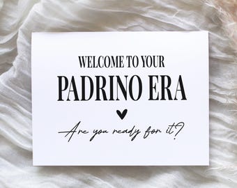 Padrino Era Card Will You Be My Godfather Gift Proposal Godfather Present Godfather Proposal BB5601