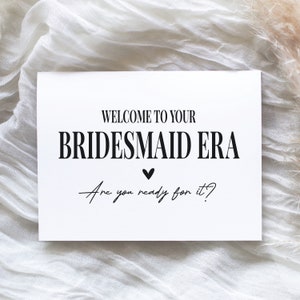 Bridesmaid Era Proposal Card, Will You Be My Bridesmaid, Maid of Honor, Bridesmaid Gift, Boho Wedding, Bridesmaid Gift Proposal Box