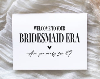 Bridesmaid Era Proposal Card, Will You Be My Bridesmaid, Maid of Honor, Bridesmaid Gift, Boho Wedding, Bridesmaid Gift Proposal Box