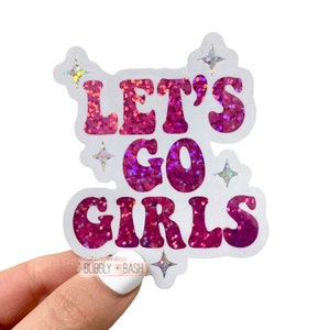 Lets Go Girls Sticker Disco Cowgirl Bachelorette Sticker Etsy