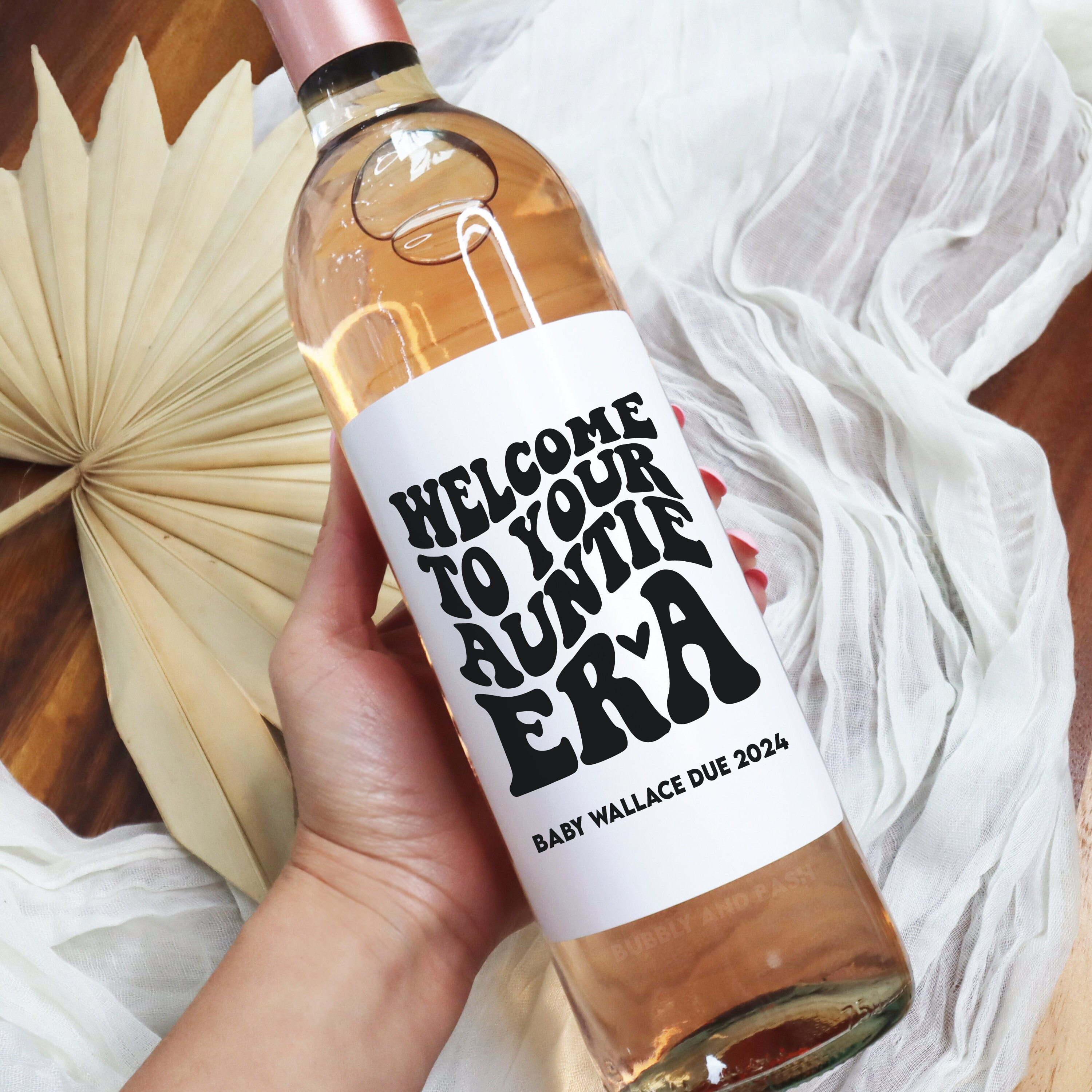 Baby Pregnancy Announcement Wine Label Gift For New Grandparents Gift for Aunt Uncle Grandparent Gift Idea Funny Label Announcement BB020