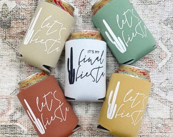 Let's Fiesta | Fiesta Bachelorette Party | Bachelorette Party Can Cooler | Bachelorette Can Coolers | Fiesta Favors | Boho Fiesta