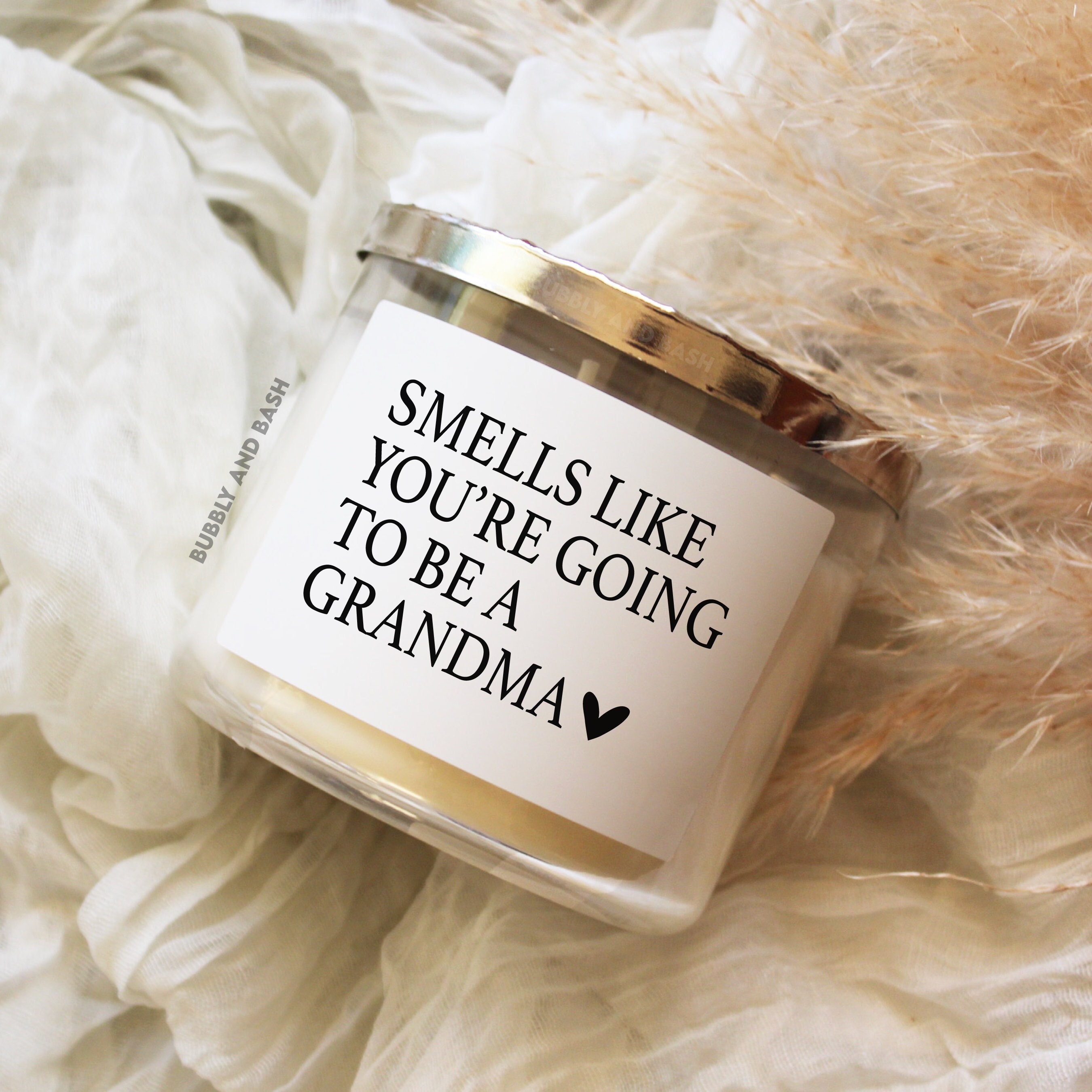 Pregnancy Baby Announcement Candle Label Gift for Grandma Smells Like  You're Going to Be A Grandma Candle Label Funny Announcement BB510 - Etsy