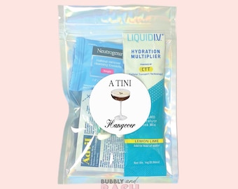 Espresso A Tini Hangover Kit Bag Martini Birthday  Bachelorette Hangover Kit A Tini Bit Older Hangover Recovery Kit Bachelorette Party Favor