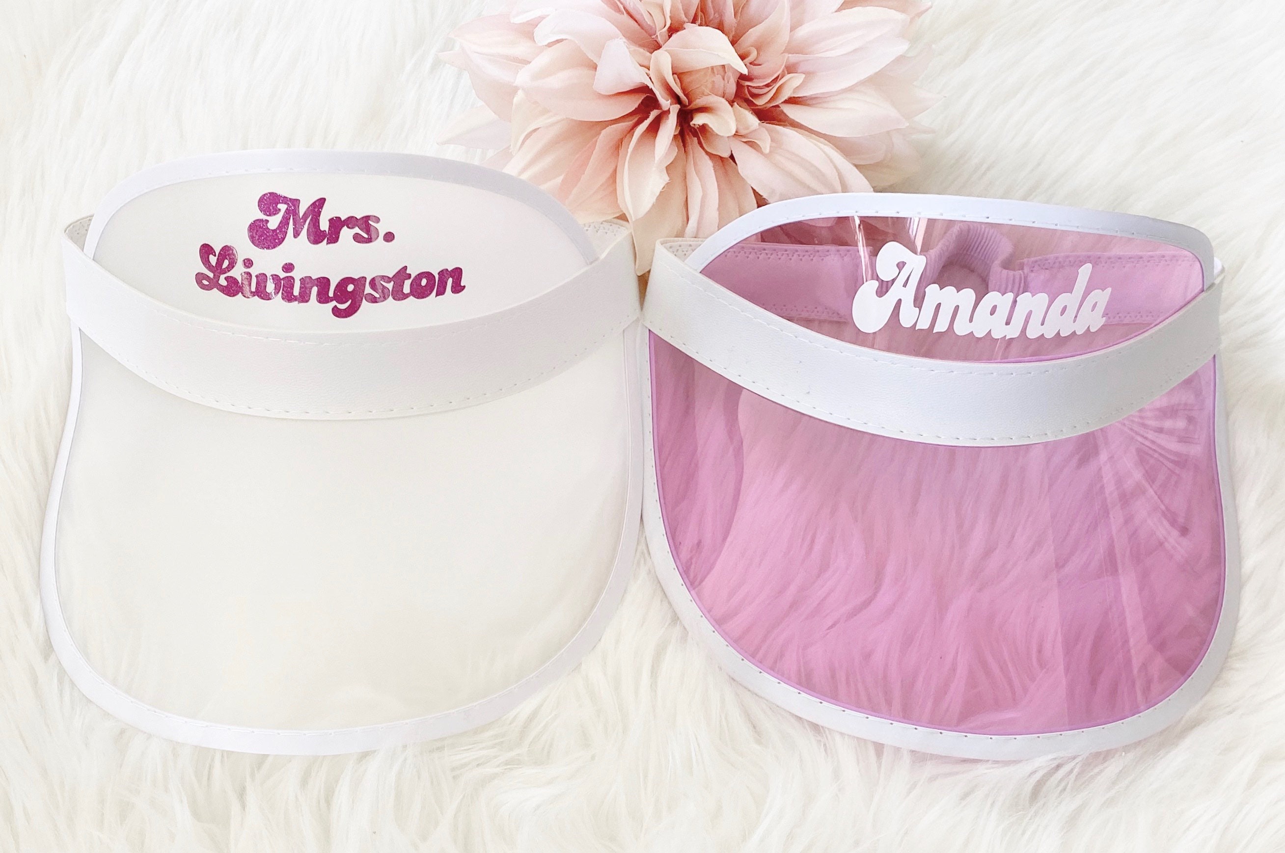 Personalized Visor Mrs. Last Name Visor Bachelorette Etsy