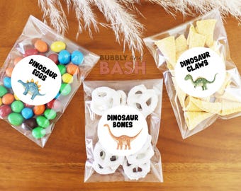 Dinosaur Birthday Favors Labels Snack Stickers Thank You Stickers Favor Stickers Birthday Party Snack Stickers For Favors BB1138