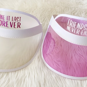 Bachelorette Visors Beach Bachelorette Make It Last Forever Visor 90s Bachelorette Plastic Visors Friendship Never Ends Visor