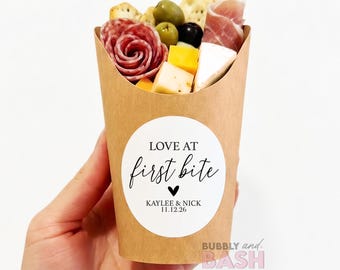Wedding Charcuterie Cups Labels Stickers Snack Cups Birdal Shower Sticker Wedding Stickers Charcuterie Cups French Fry Cups Stickers BB2301
