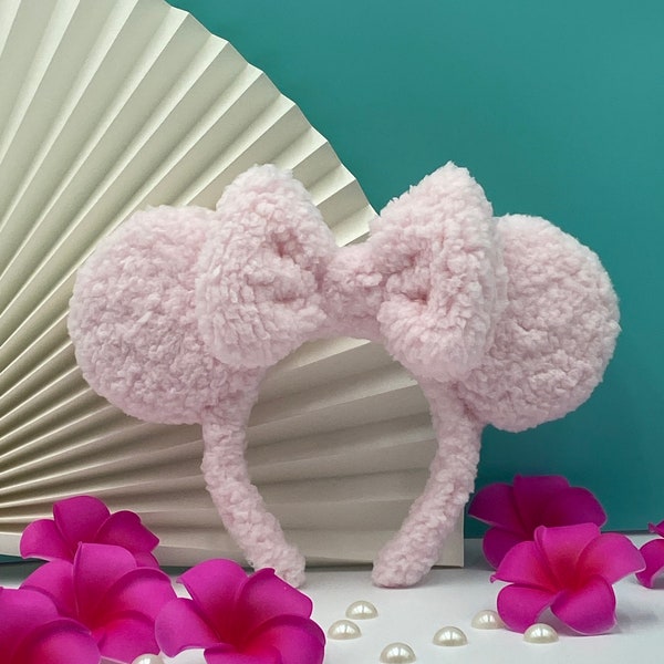 Sherpa Pink Disney Ohren, Disney Ohren, Pink Ohren, Disney Holiday Stirnband, Mickey Minnie Mouse. Minnie Ohren. Plüsch Disney Ohren.