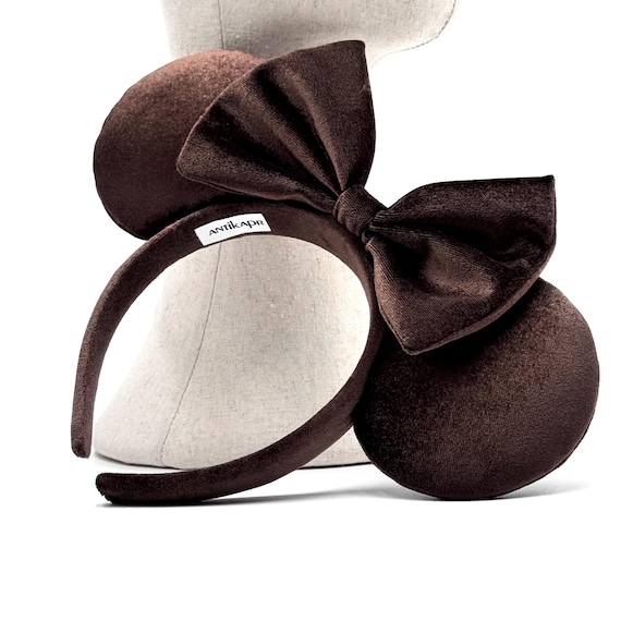 Disney Brown and Black Minnie Mouse Ears Brown Sequin Mickey Minnie Ears / Brown Minnie Mouse Ears  main image 2