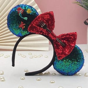 Disney ears, Little Mermaid Disney ears, Minnie ears, Ears Little Mermaid, Ariel ears.