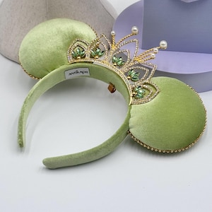 Minnie Mouse Tiana Ears, Disney Ears Tiana, Princess and the frog ears Disney, Tiana Disney ears.