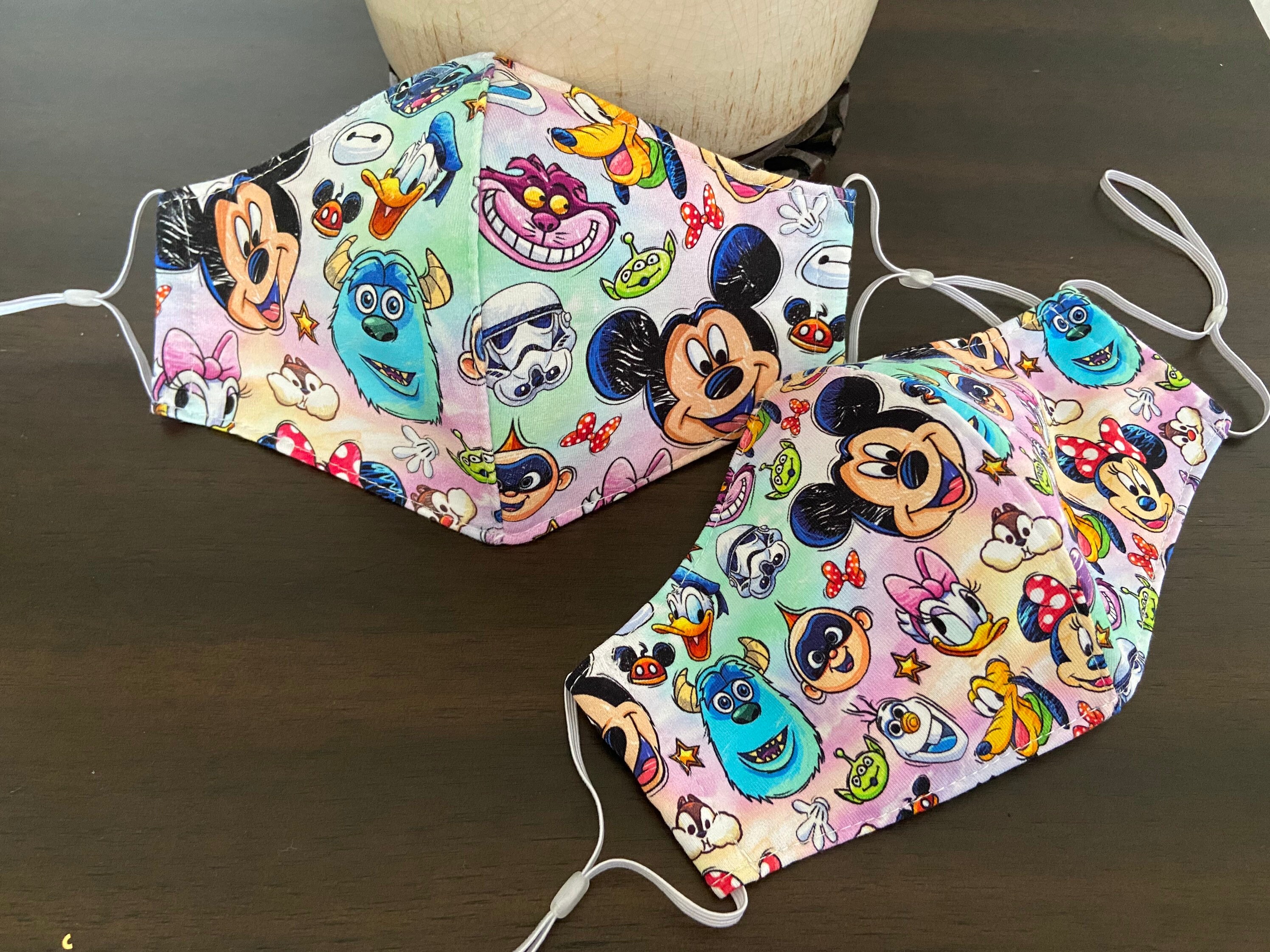 Disney Mickey Character Face Mask, Fabric Face Mask, Reusable face ma…