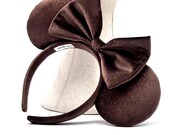 Brown Disney Ears, Disney Ears, Brown Velvet Ears, Disney  display picture 1