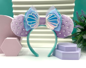 Disney ears, Little Mermaid Disney ears, Minnie ears, Ears Little Mermaid, Ariel ears.