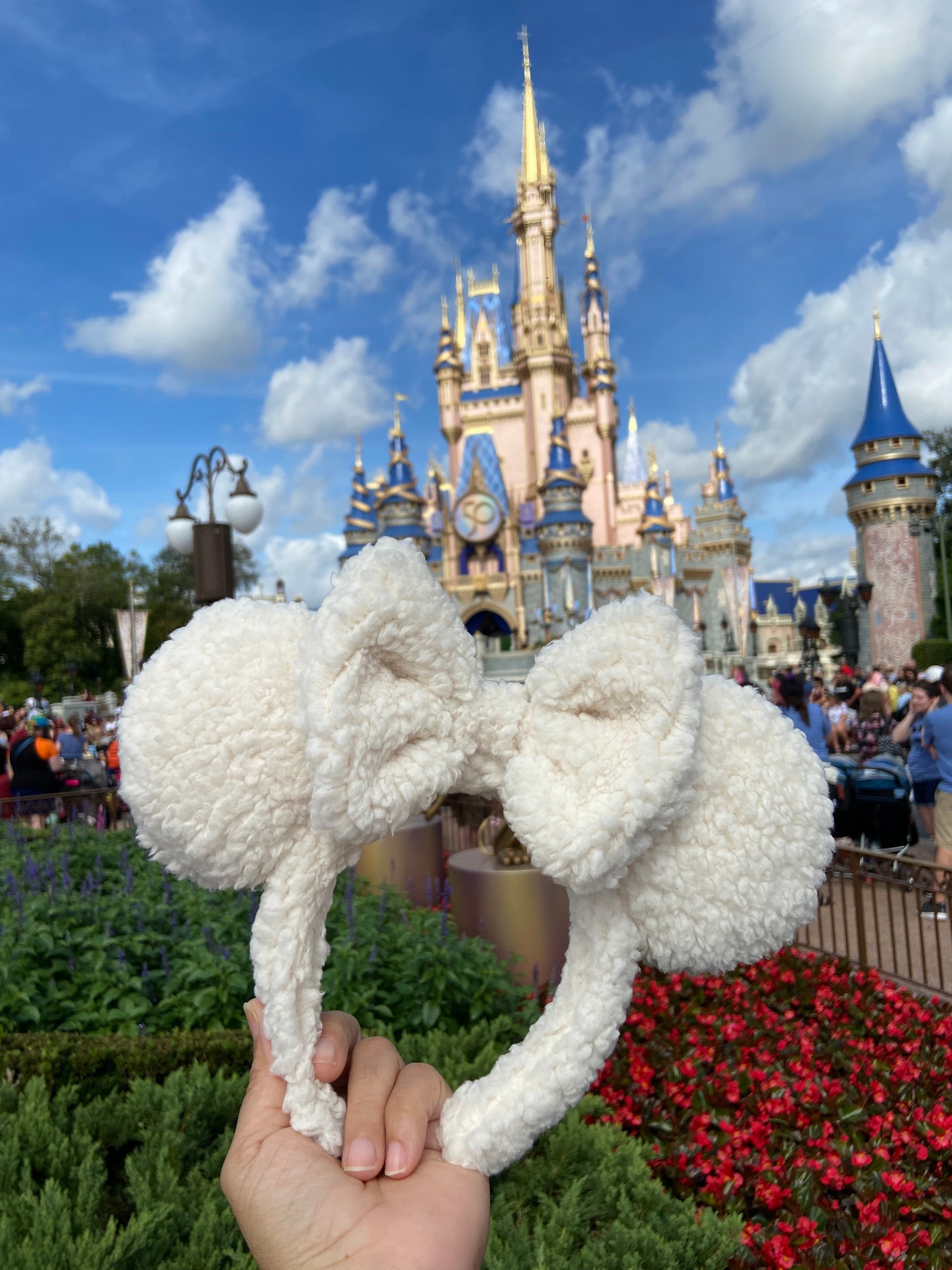 Sherpa Cream Disney ears, Disney Ears, Cream ears, Disney Holiday Headband, Mickey Minnie Mouse. Black Minnie ears. Plush Disney Ears.