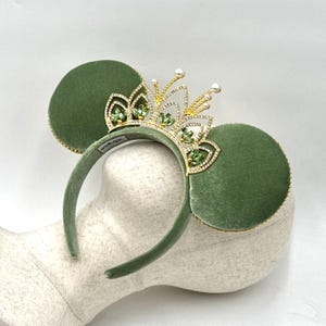 Minnie Mouse Tiana Ears, Disney Ears Tiana, Princess and the frog ears Disney, Tiana Disney ears.