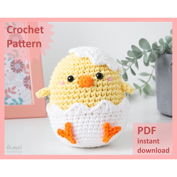 Crochet Pattern [PDF] - Chick in Egg | Chick Amigurumi | Easter Chick | Yoko Chick