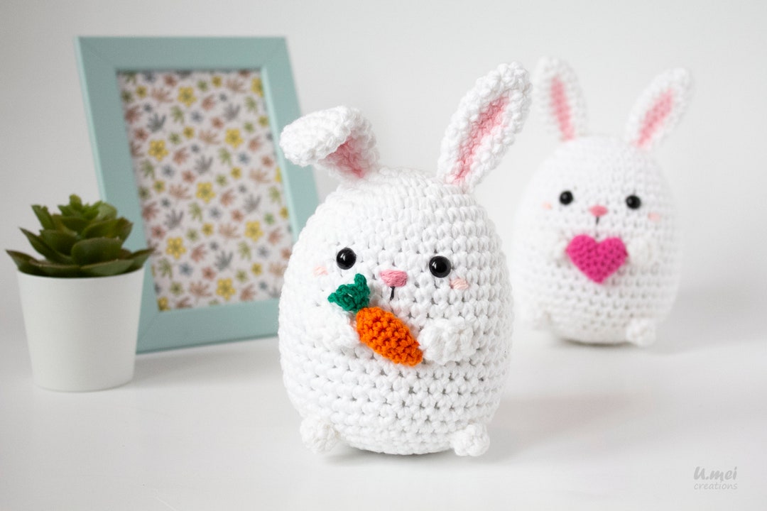 Small Crochet Rabbit Rabbit Crocheted Plush | Bunny Amigurumi Decoration | Stuffed Toy With ...