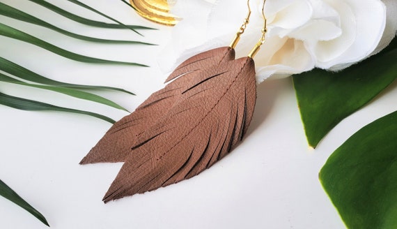Leather leaf hotsell earrings magnolia