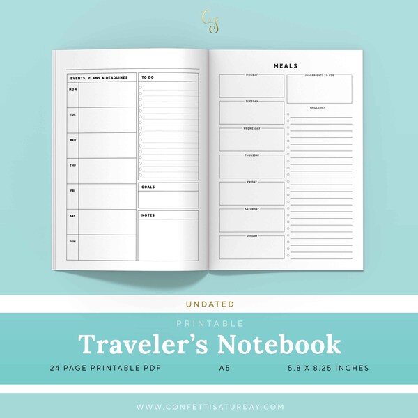 Printable Tn Inserts - Etsy