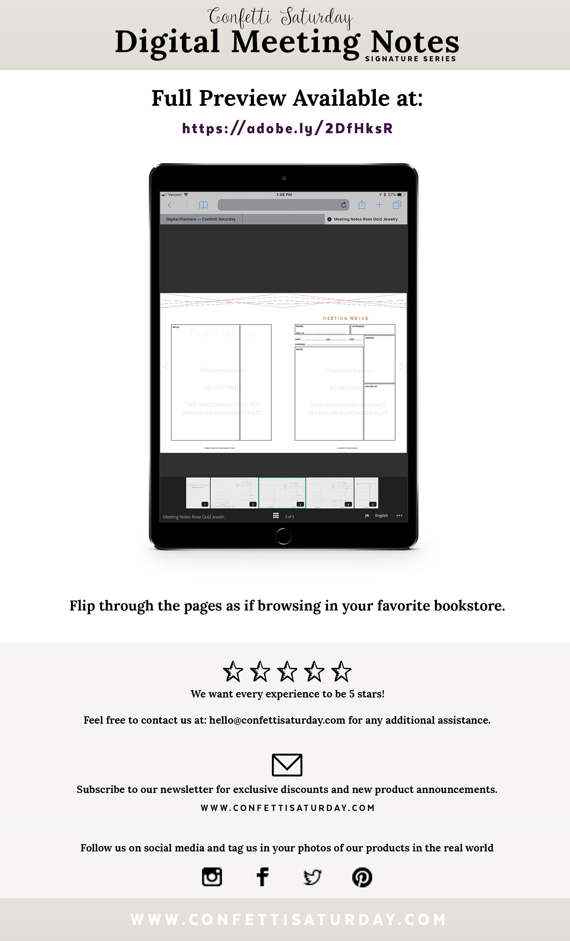 Digital Meeting Notes Planner Page, for Goodnotes and Note-taking Apps ...